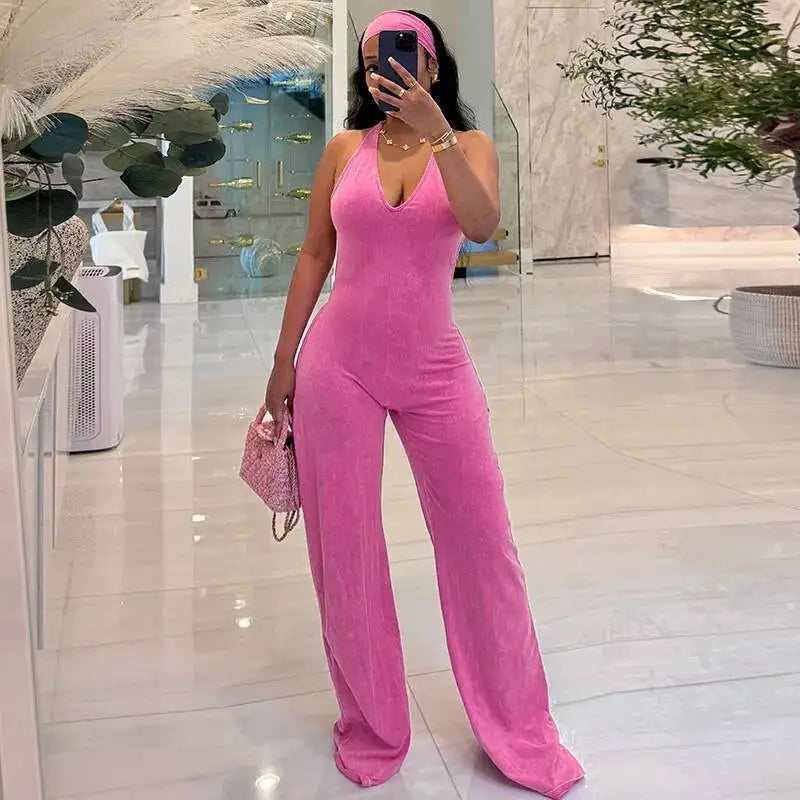 Cia Backless Wide Leg Jumpsuit