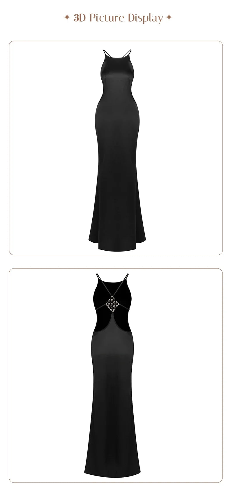 Backless Satin Maxi Dress