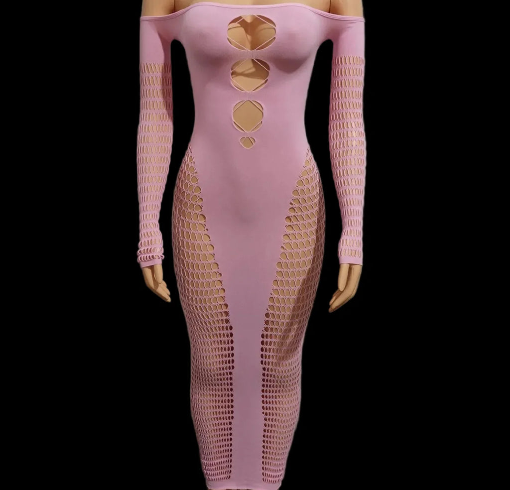 Caroline Mesh Maxi Dress