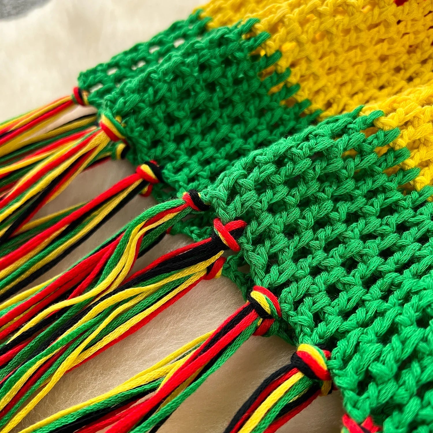 Jamaican Gyal Tassel Knitted Skirt Set