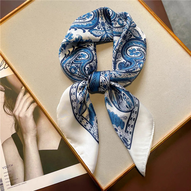 Houndstooth Printed Vintage Headscarf