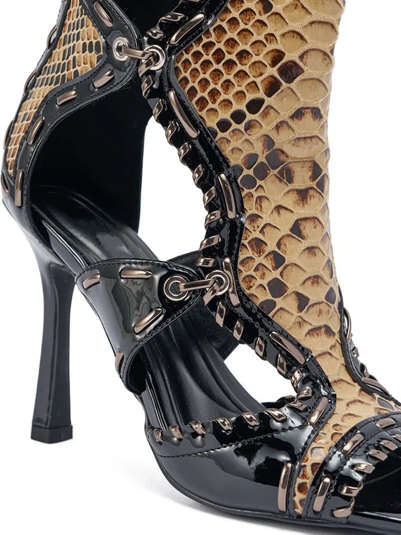 Gladiator Leather High Heels