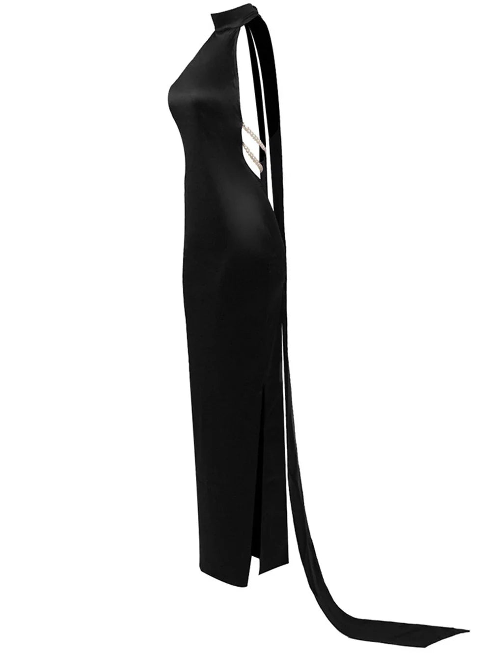 Pearl Backless Maxi Dress