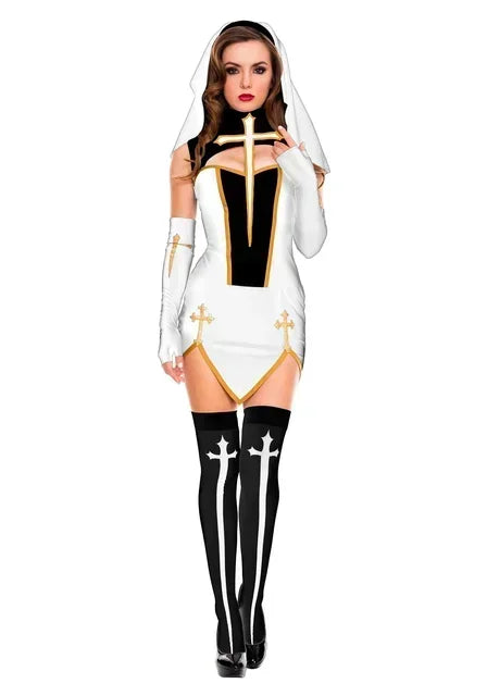 Nun Halloween Costume Fantasy Dress