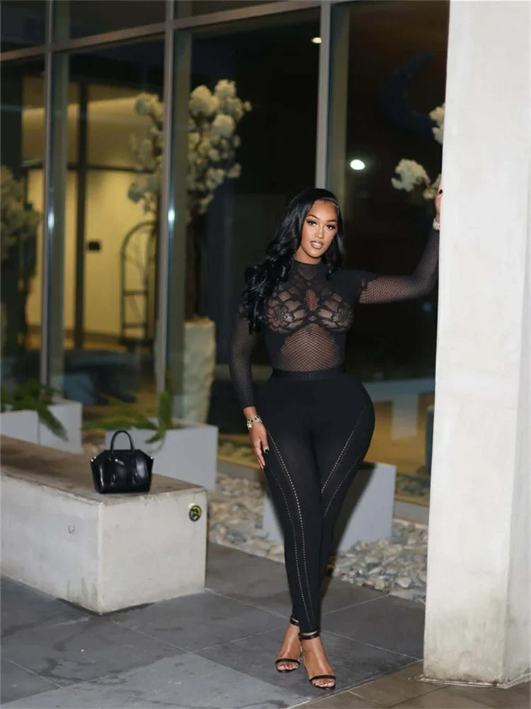 Ashli Mesh Pants Set