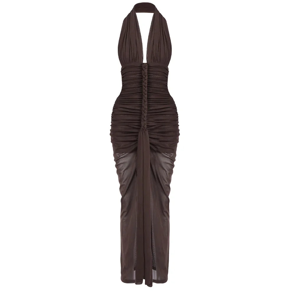 Maria Ruched Maxi Dress