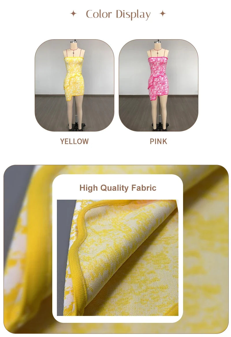 Irene Asymmetrical Bandage Skirt Set