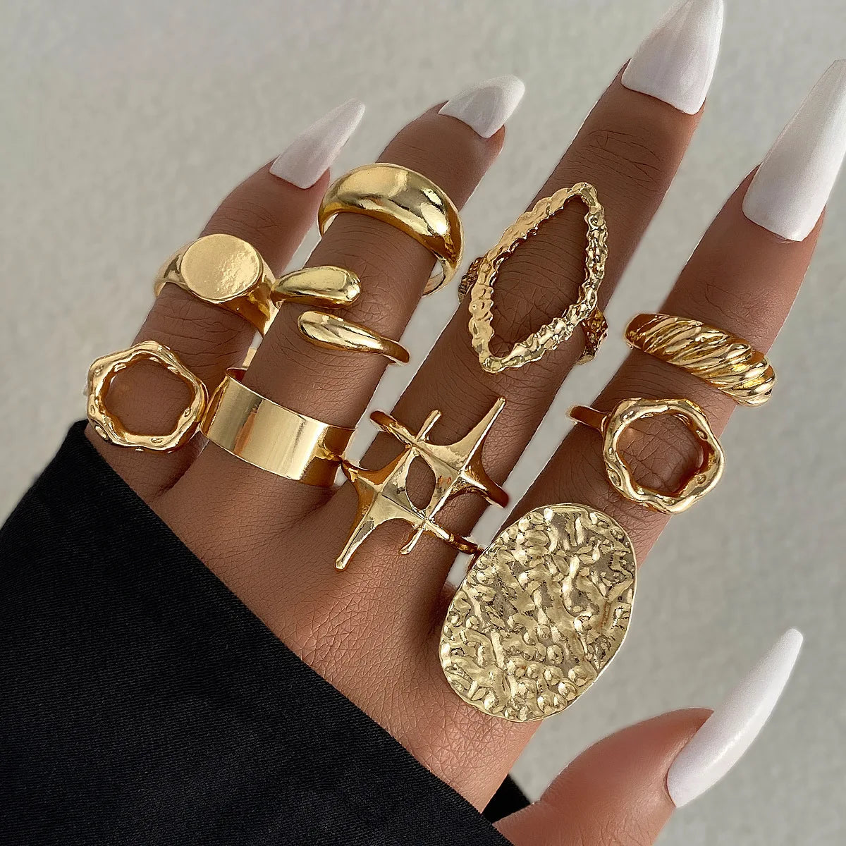 15Pcs Retro Boho Rings Set