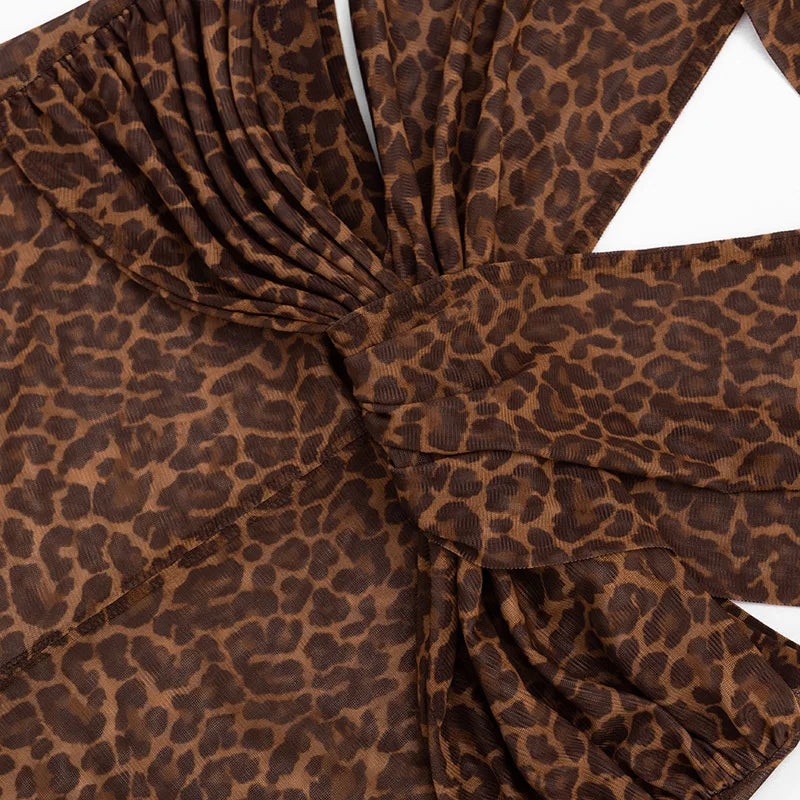 Ella Leopard Mesh Romper