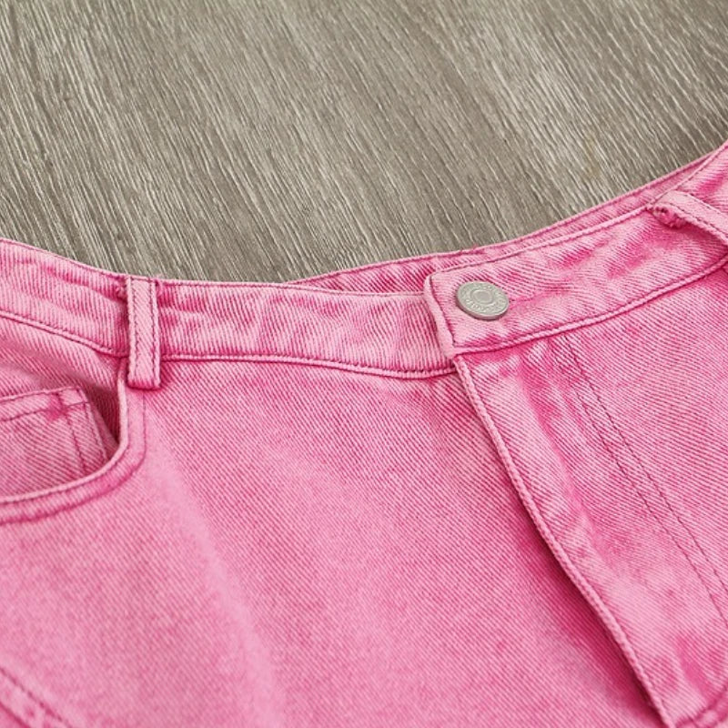 Baby Pink High Waist Jeans