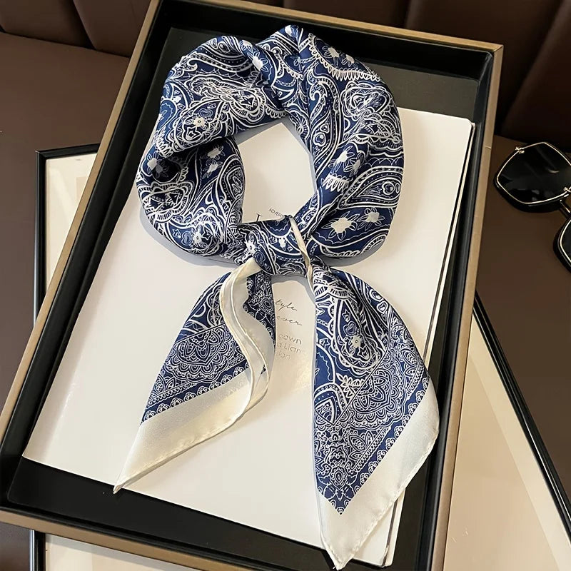Houndstooth Printed Vintage Headscarf