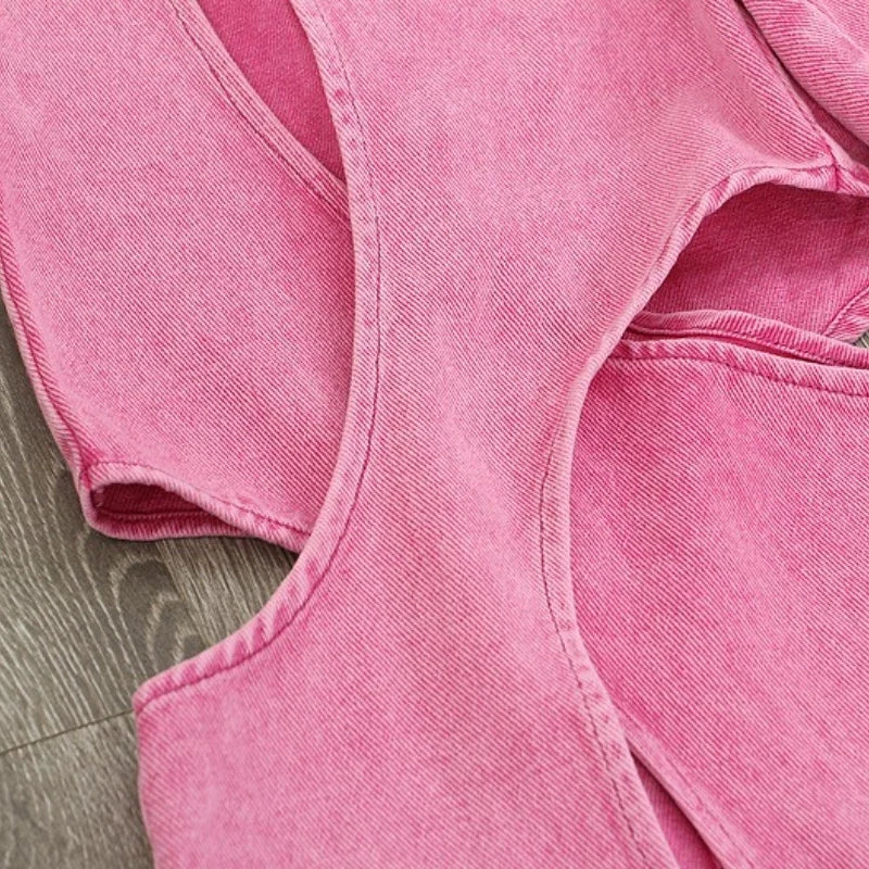 Baby Pink High Waist Jeans