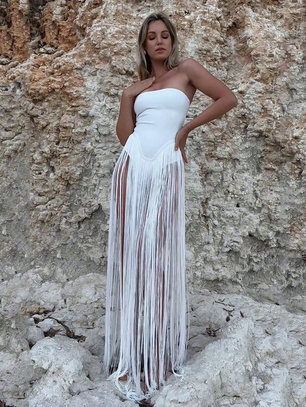 Aspen Tassel Bandage Dress