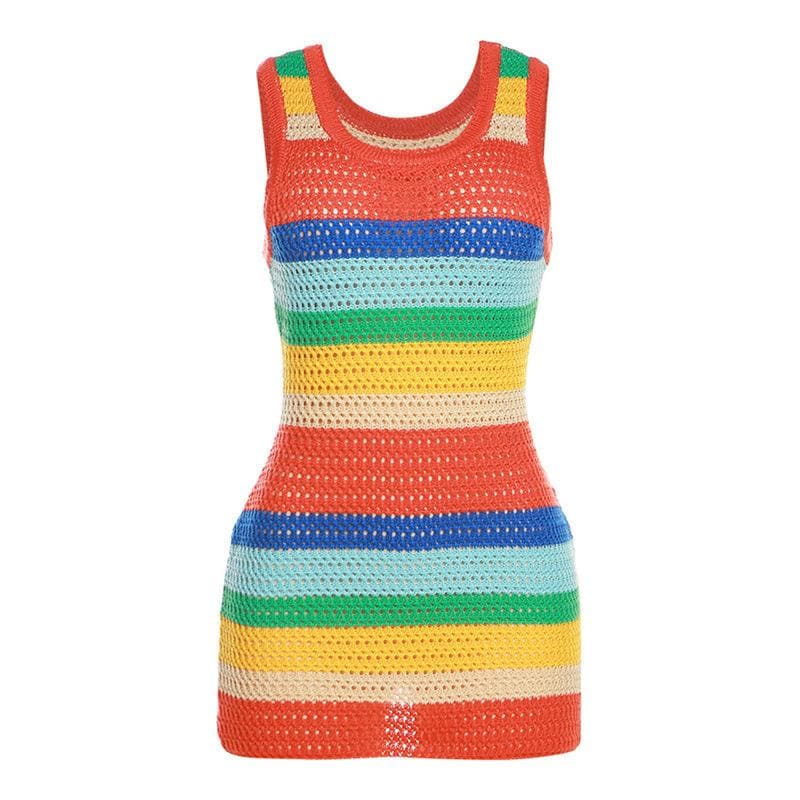 Maya Stripes Crochet Dress