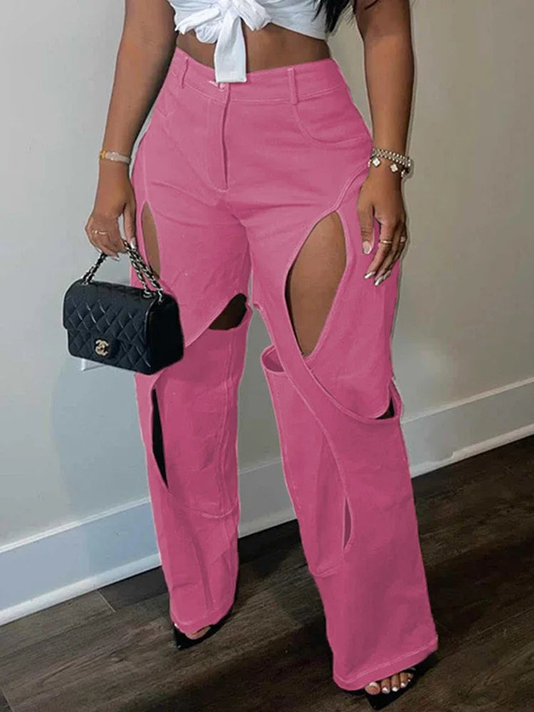 Baby Pink High Waist Jeans