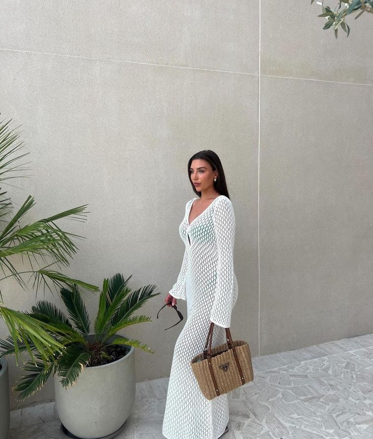 Long Beach Knit Maxi Dress