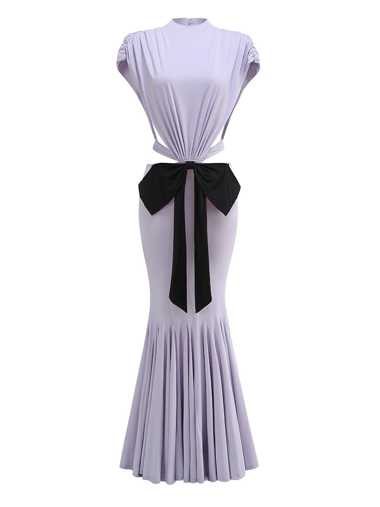 Bowknot Mermaid Maxi Dress
