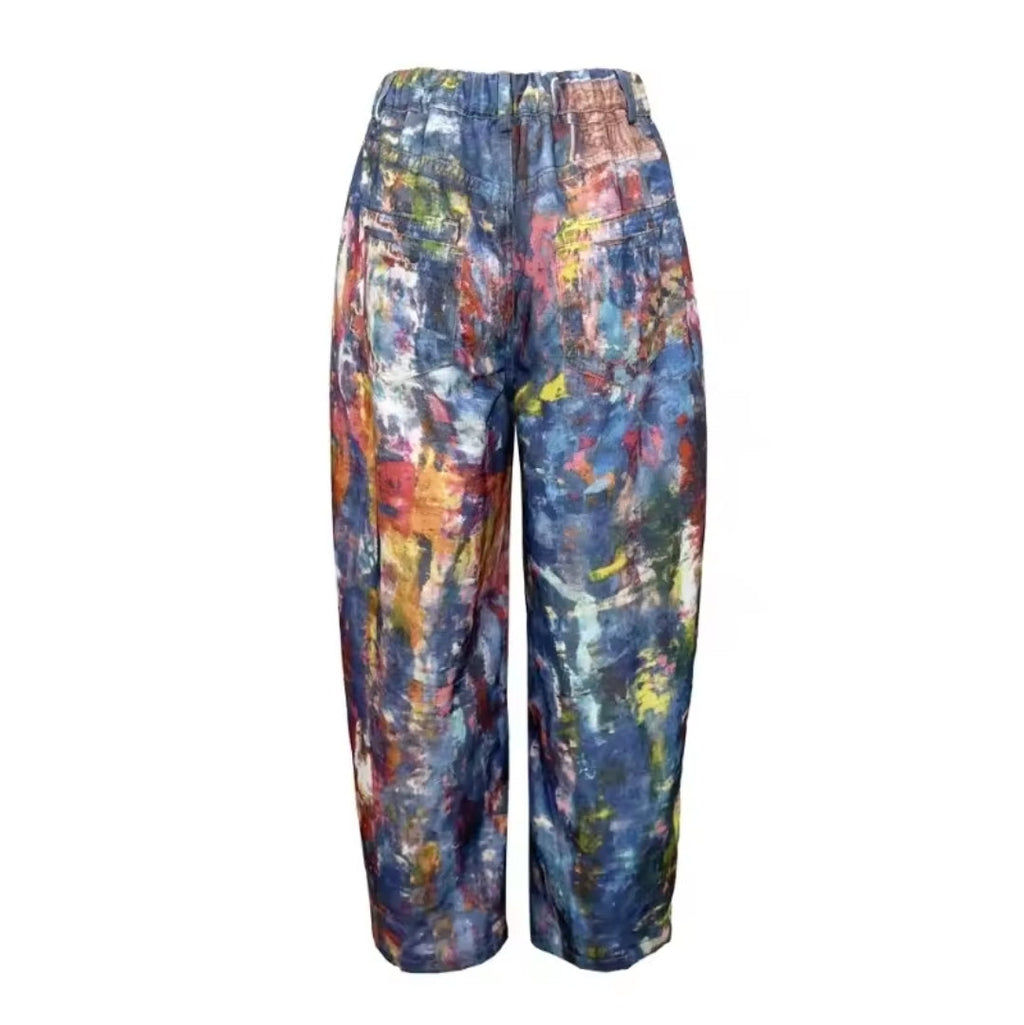 Leather 3D Print Pants