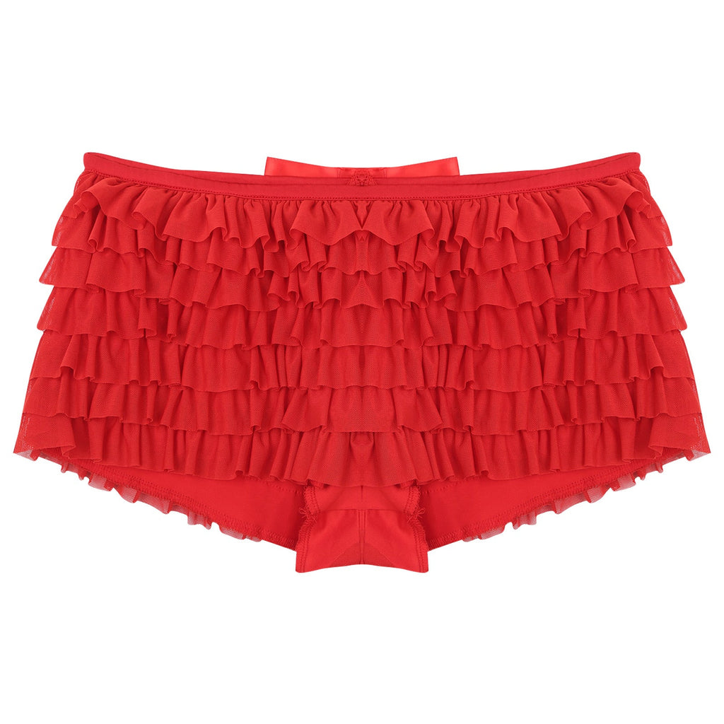 Low Rise Ruffles Tiered Short