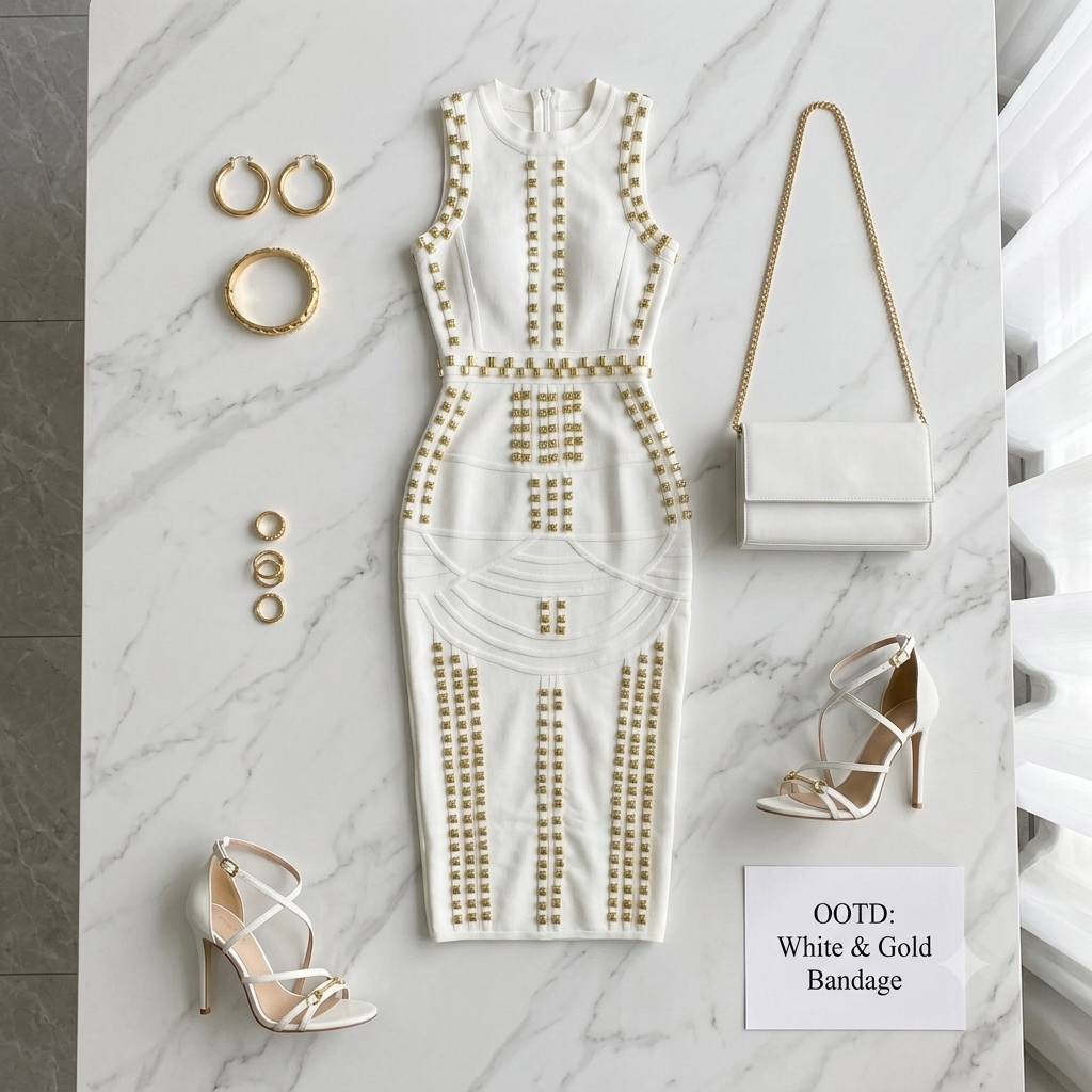 Hollywood Bandage Midi Dress