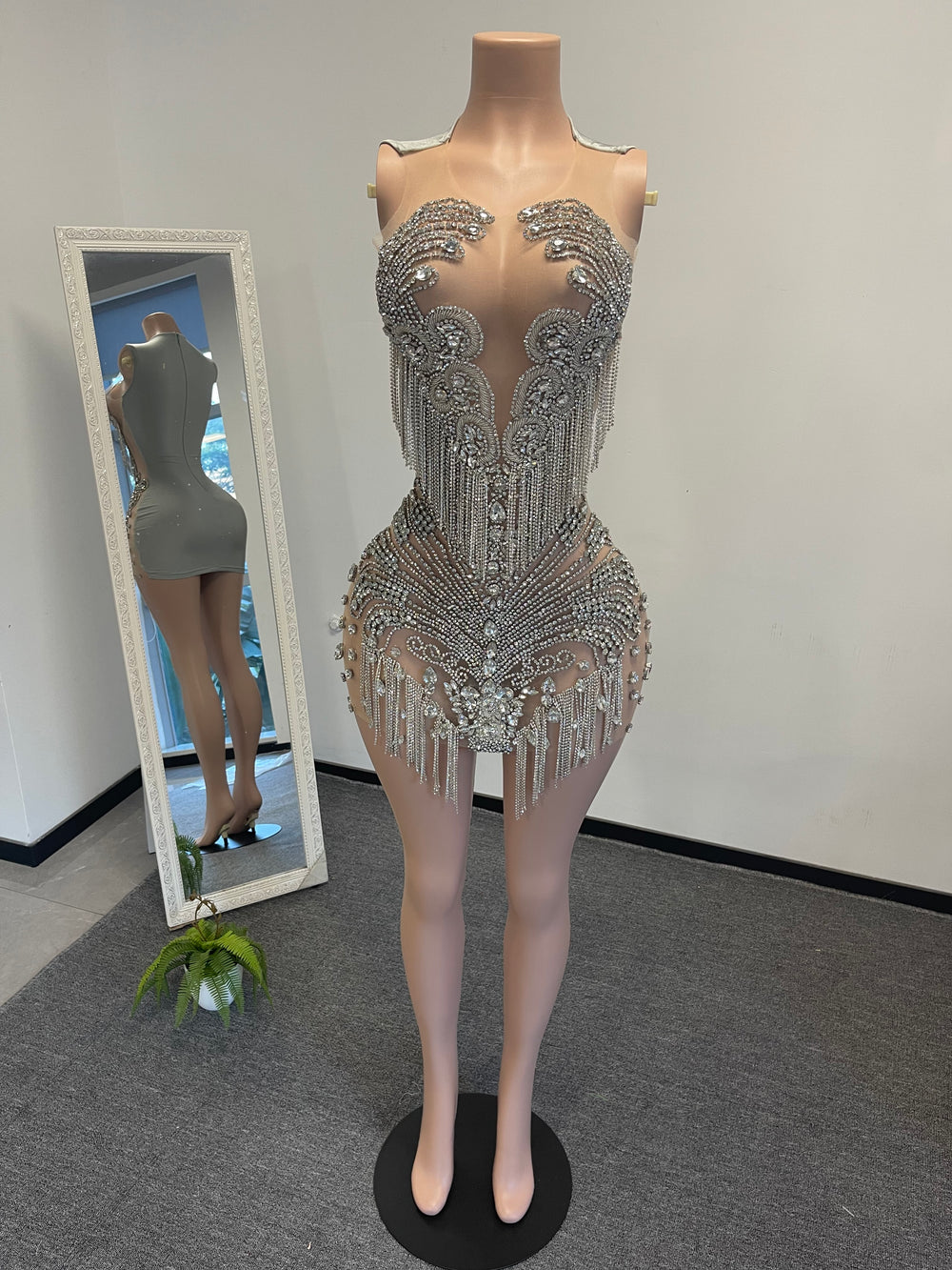 Icy Tassel Mini Dress
