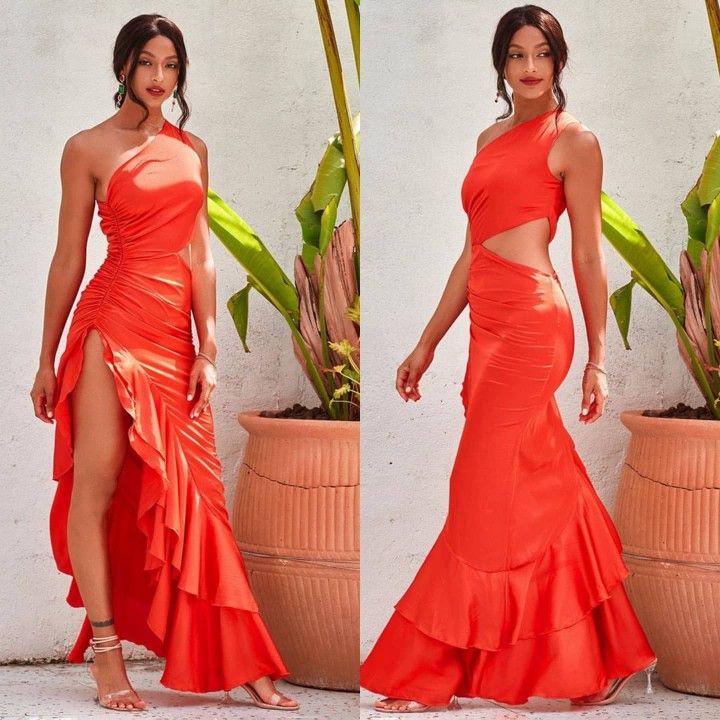 Off-Shoulder Ruffled Maxi Dress