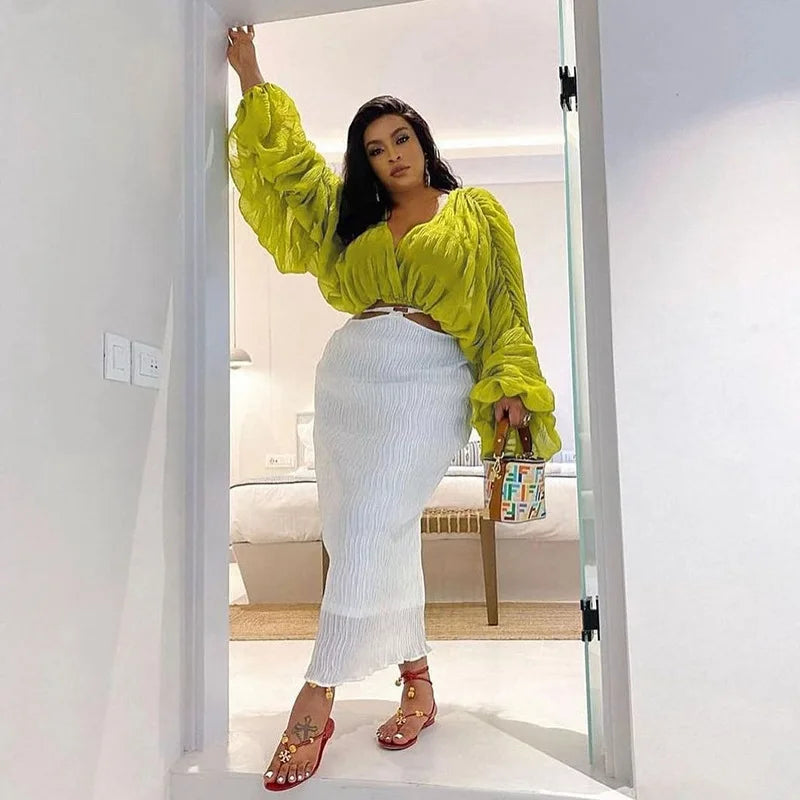 Chiffon Puff Sleeve Top