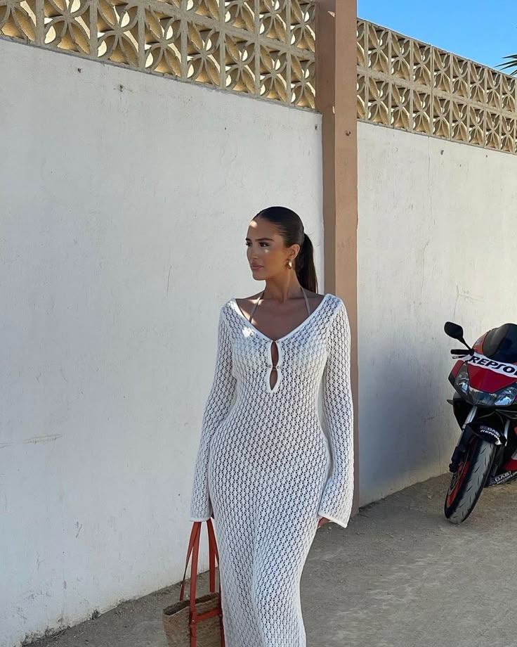 Long Beach Knit Maxi Dress