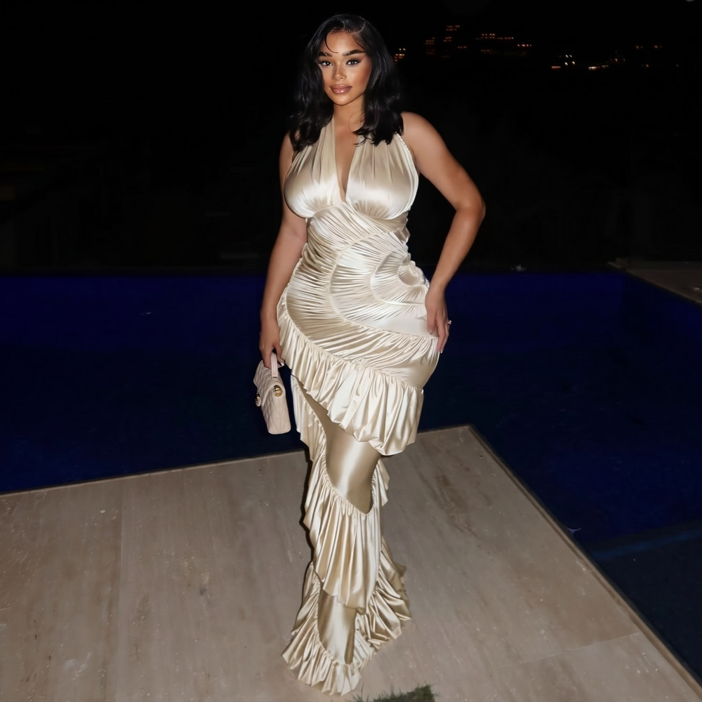 Katrine Ruffles Maxi Dress