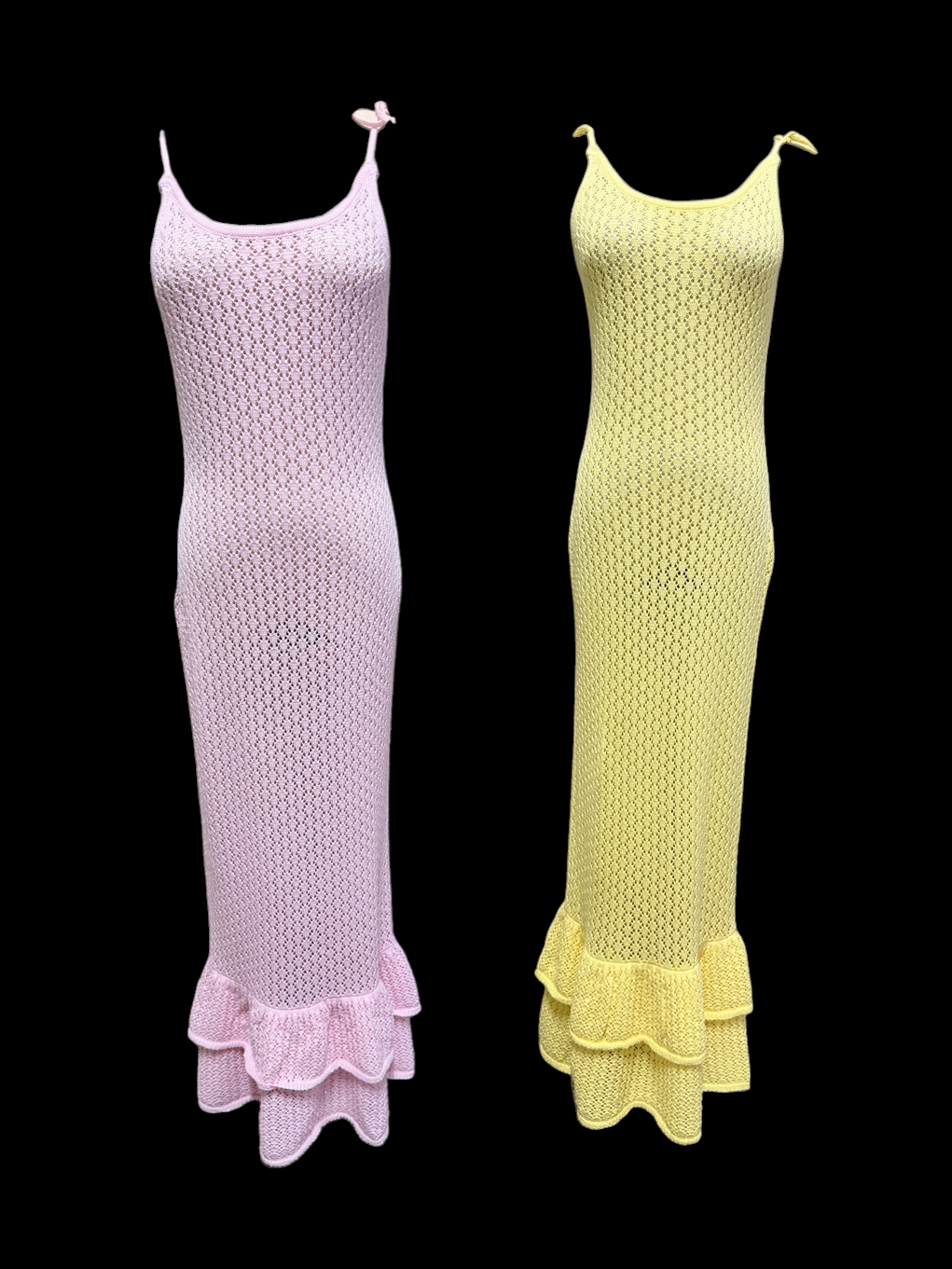 Miya Knit Ruffled Maxi Dress