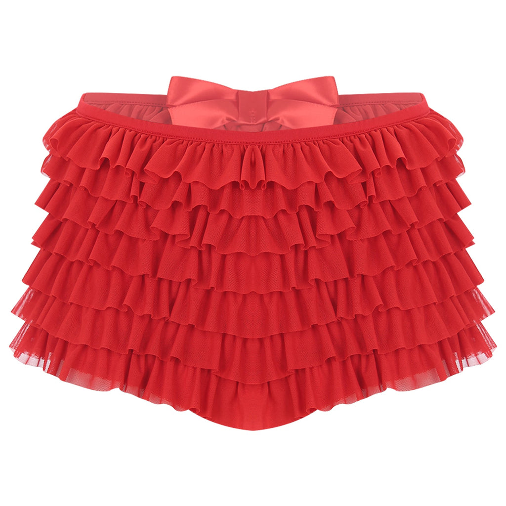 Low Rise Ruffles Tiered Short