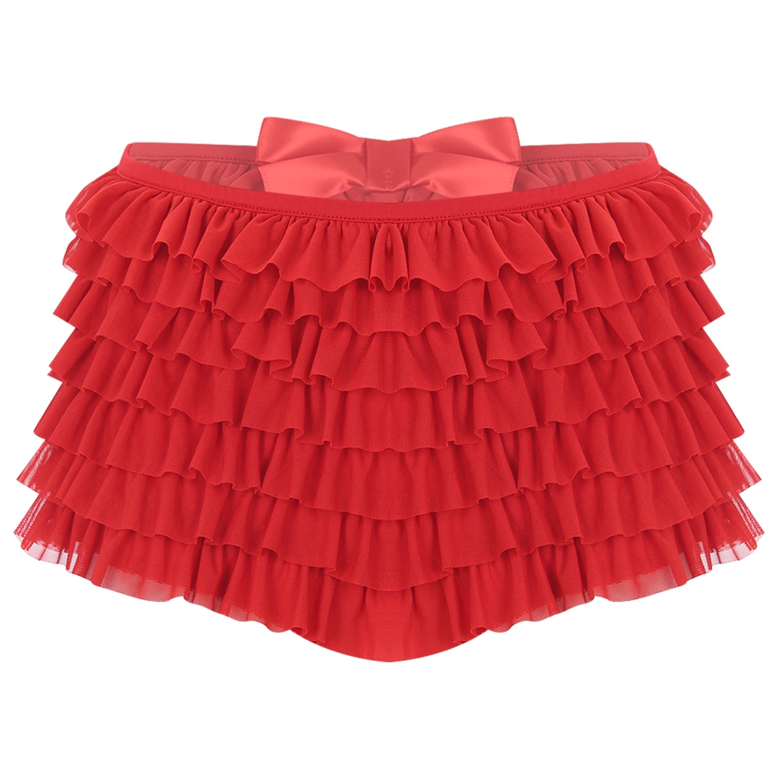 Low Rise Ruffles Tiered Short