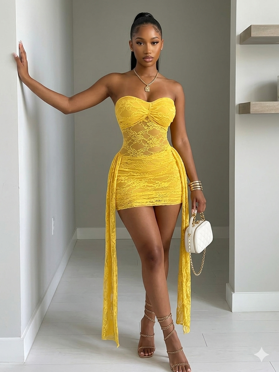 Lili Mesh Tassel Dress