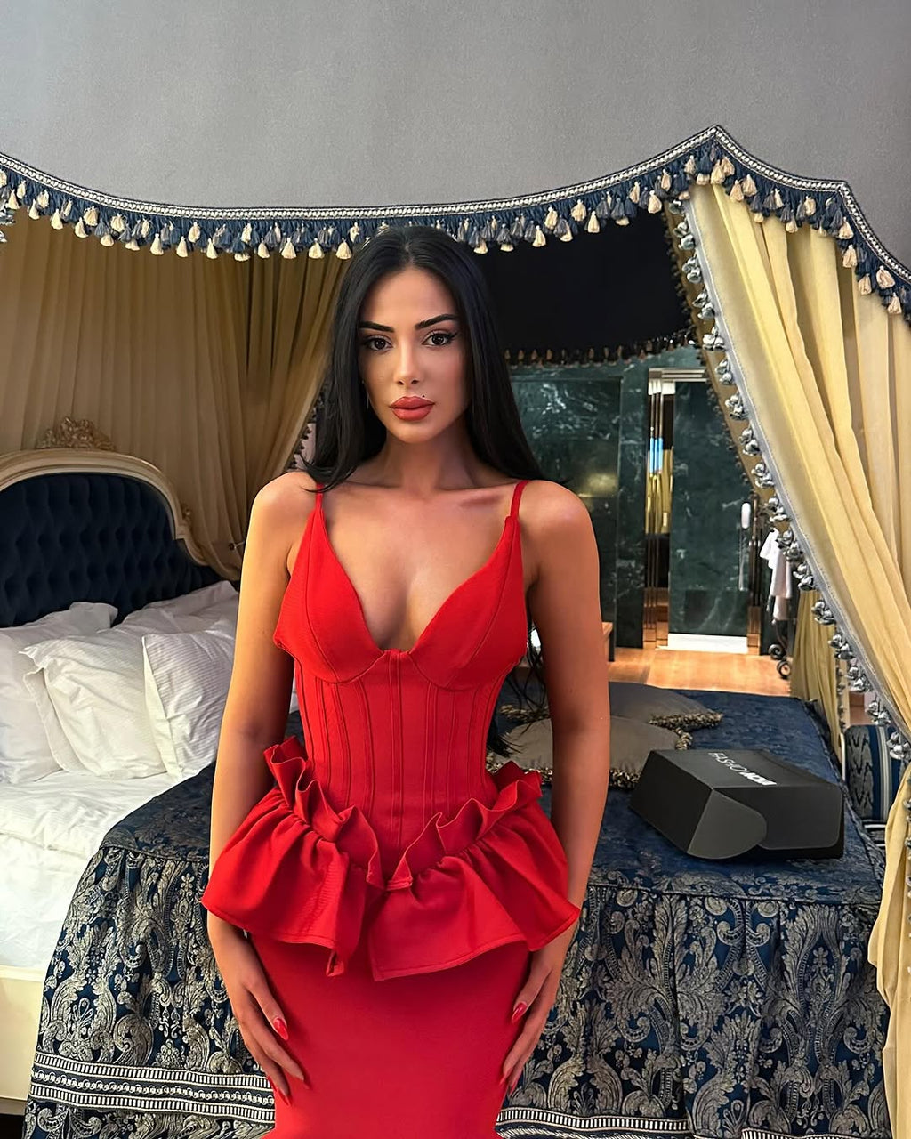 Huda Peplum Bandage Dress
