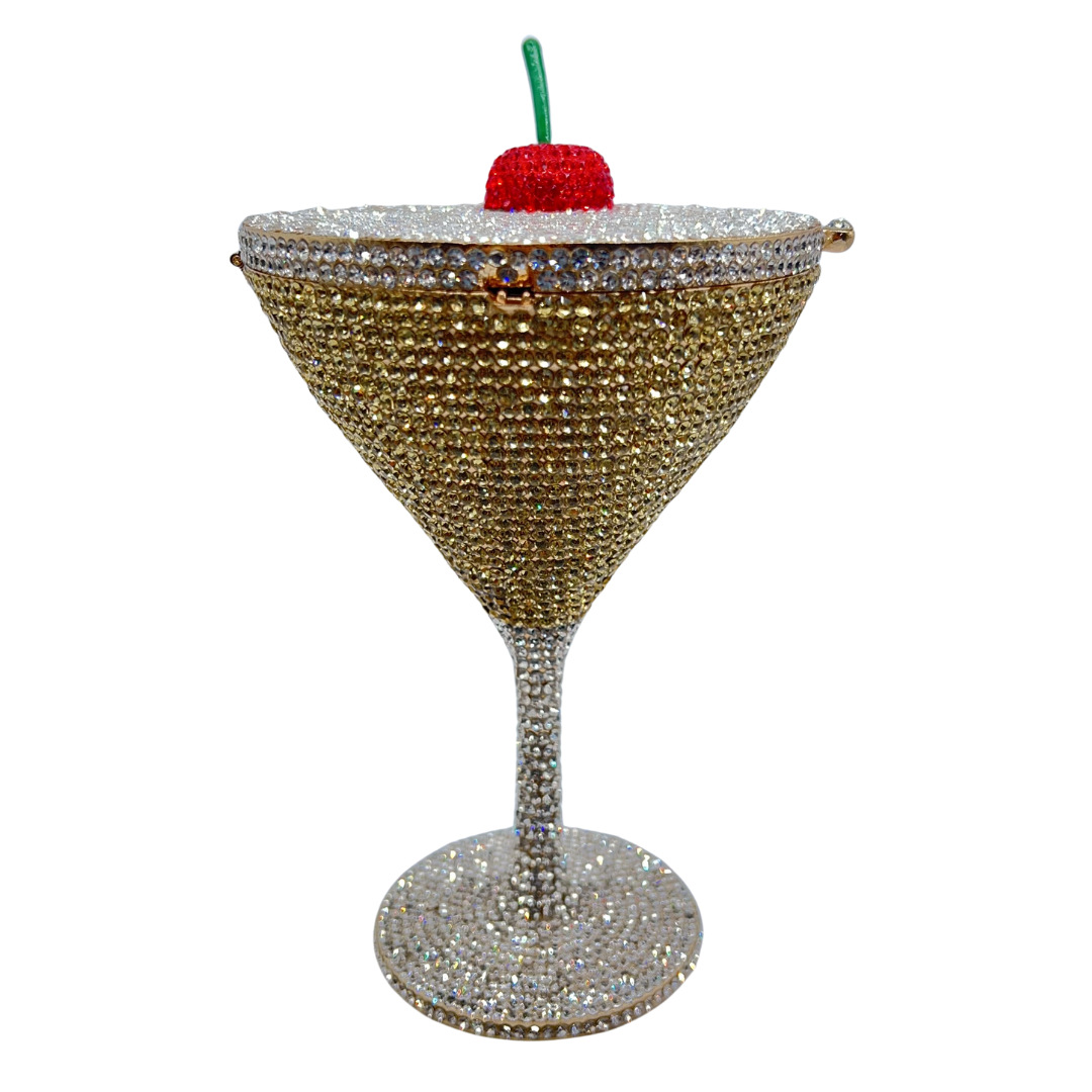 Cherry Goblet Rhinestone Clutch Bag