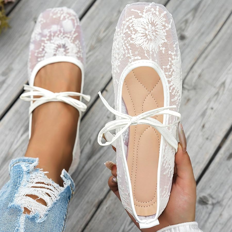 Mesh Embroidery Flats