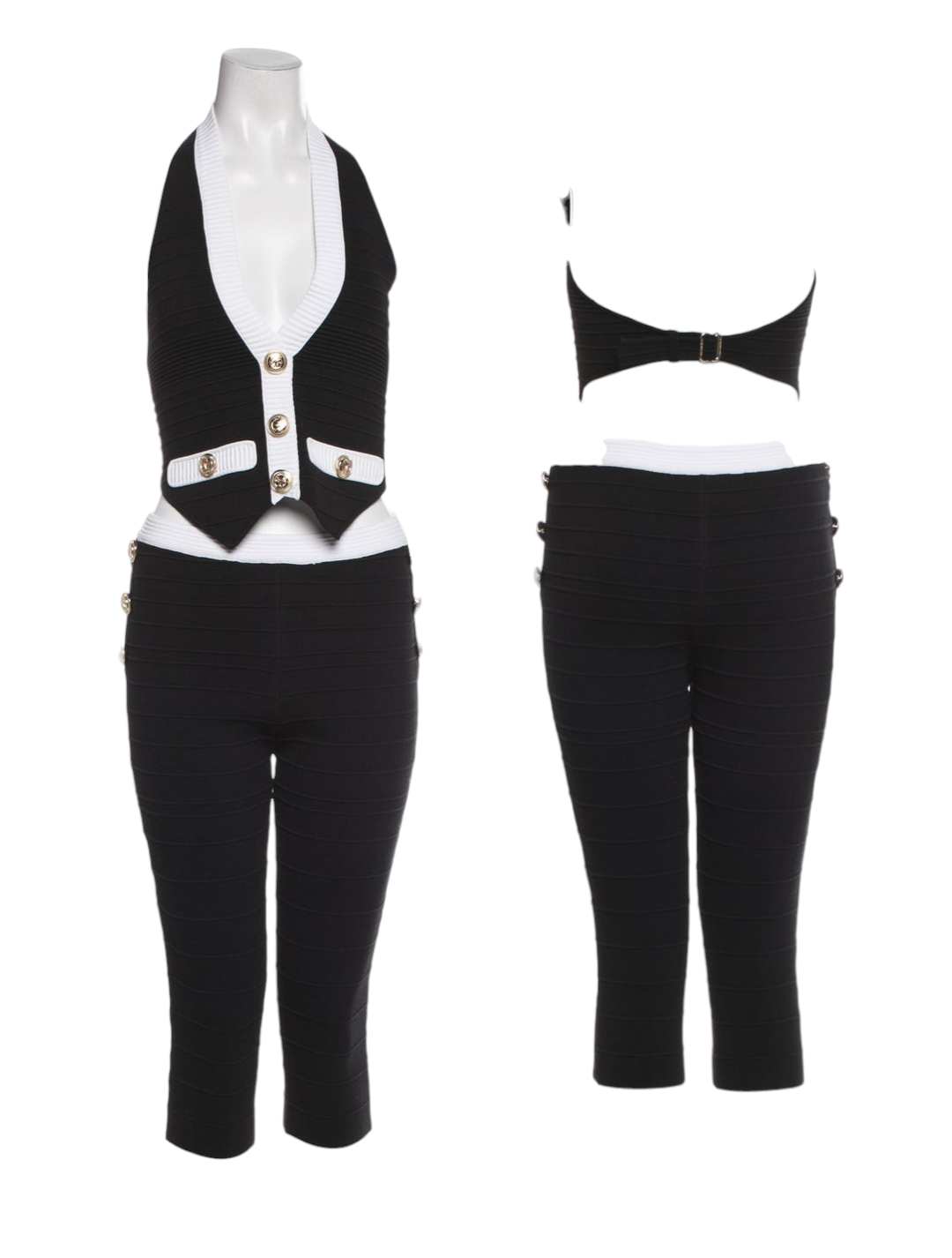 Naomy Bandage Capri Pants Set