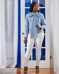 Elegant Bowknot Denim Blouse