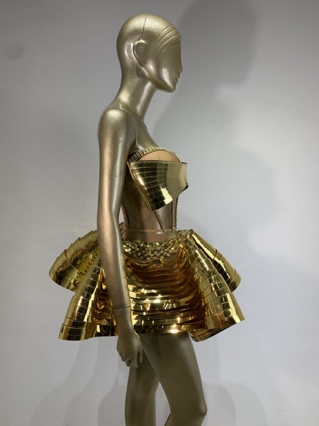 Goddess Crystal Mini Dress