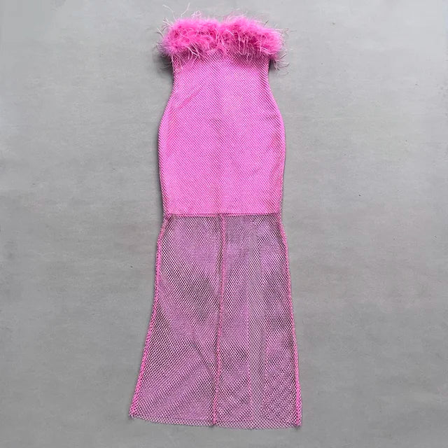 Mariana Feather Bandage Dress