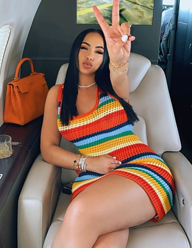 Maya Stripes Crochet Dress