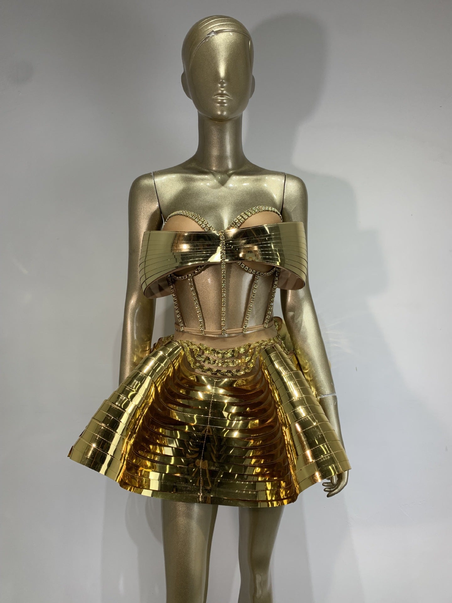 Goddess Crystal Mini Dress