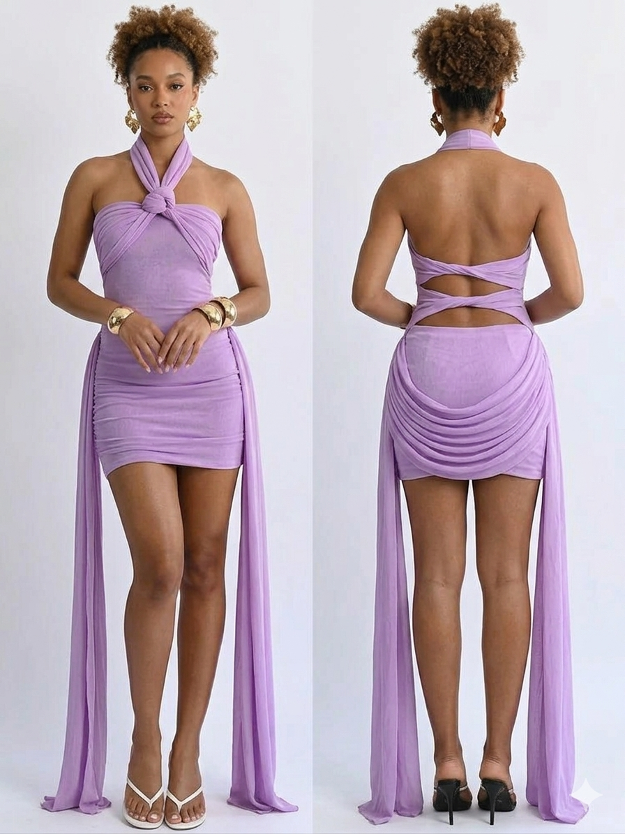 Naiya Knot Mini Dress