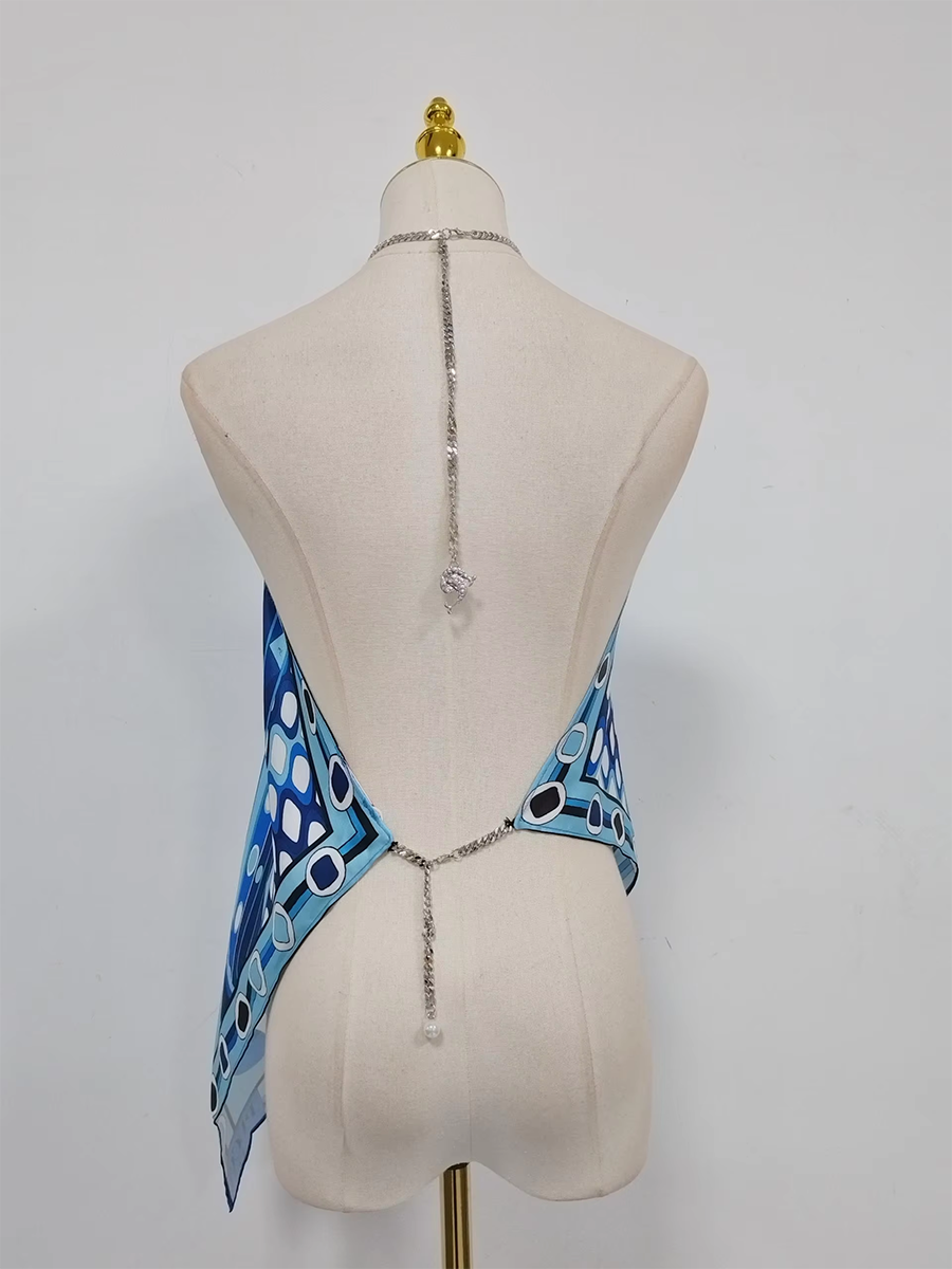 Asymmetrical Satin Tank Top