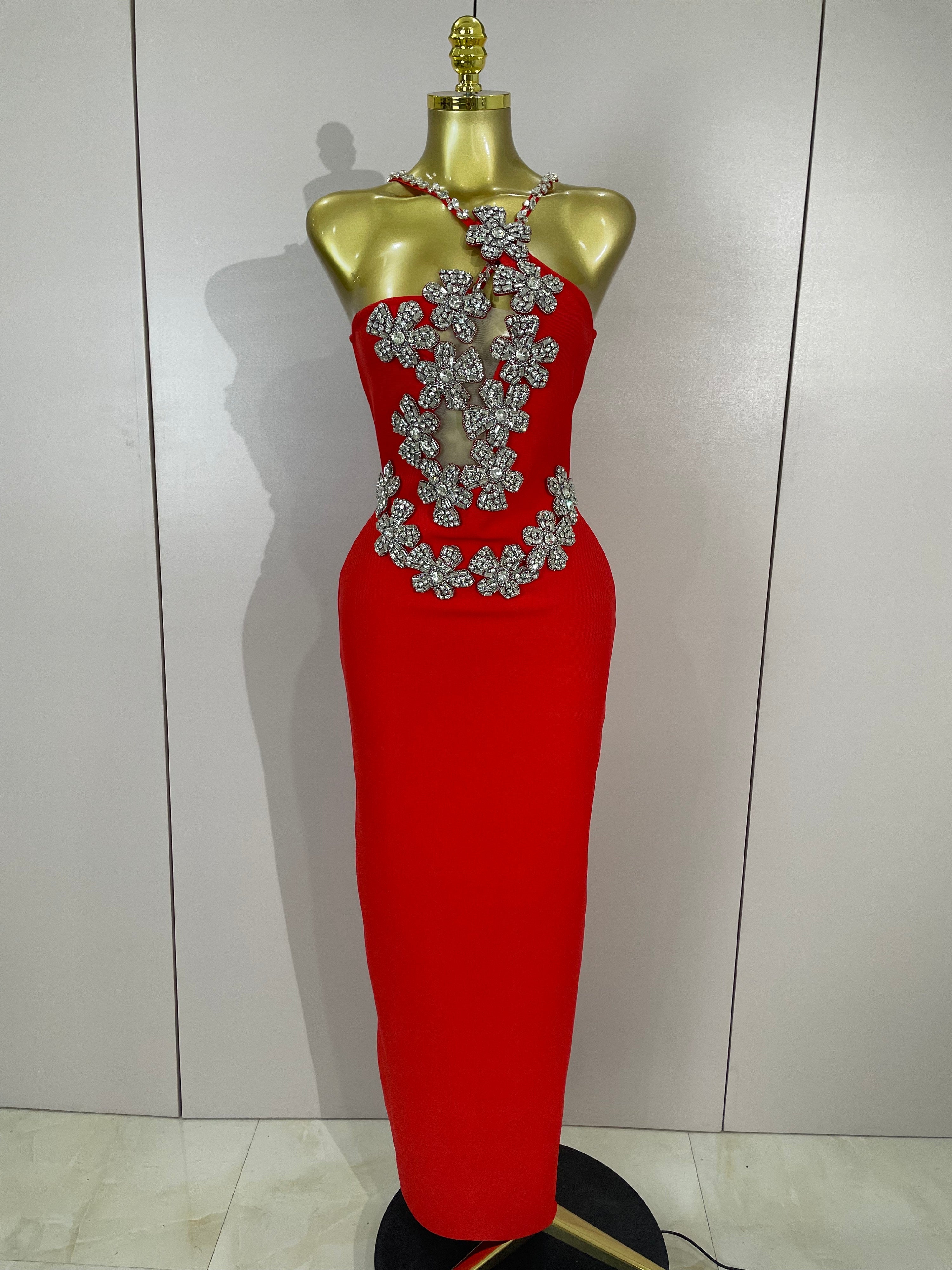 Anita Bodycon Bandage Maxi Dress