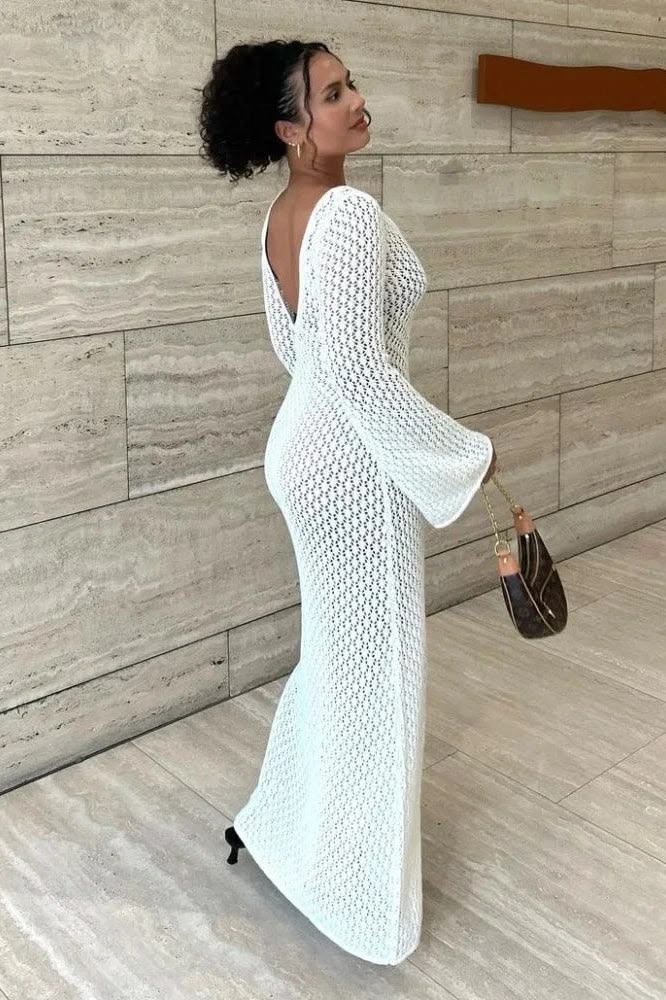 Long Beach Knit Maxi Dress