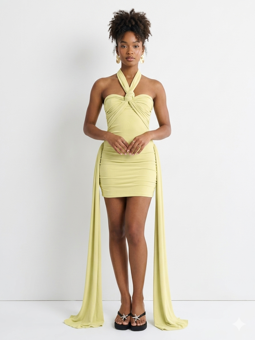 Naiya Knot Mini Dress